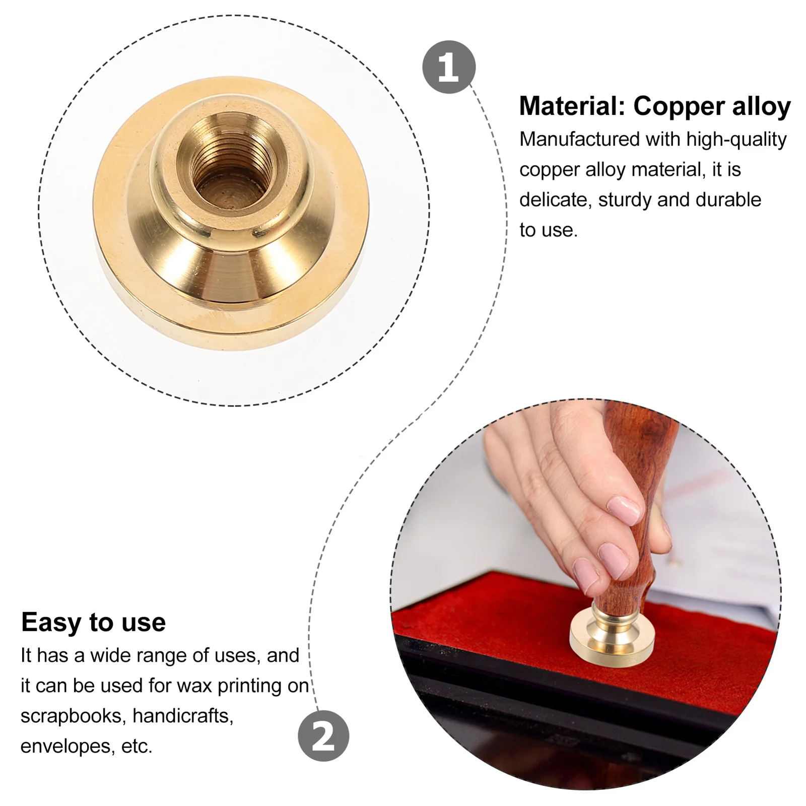 

Wax Seal Christmas Stamps Sealer Envelope Mini Copper Alloy Sealing Fire Lacquer