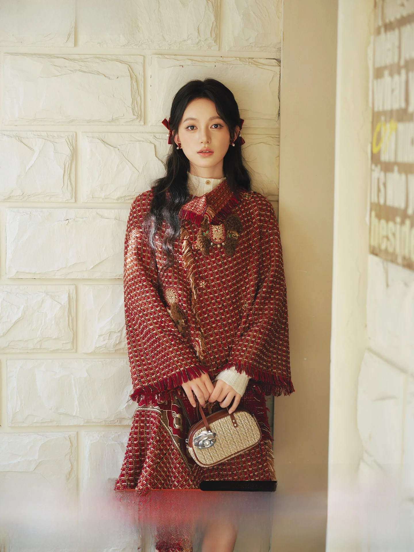 

3 plus Little Lotus Seed Wind T 2025 New Design Sensation Small Fraance Sle Jaet Irregular f Skirt Women A...