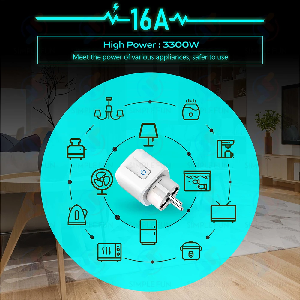 EU FR 220V Wireless Remote Control Socket 16A RF433Mhz Smart Plug Magnetic Panel Switch Electrical Outlet for Home Appliance