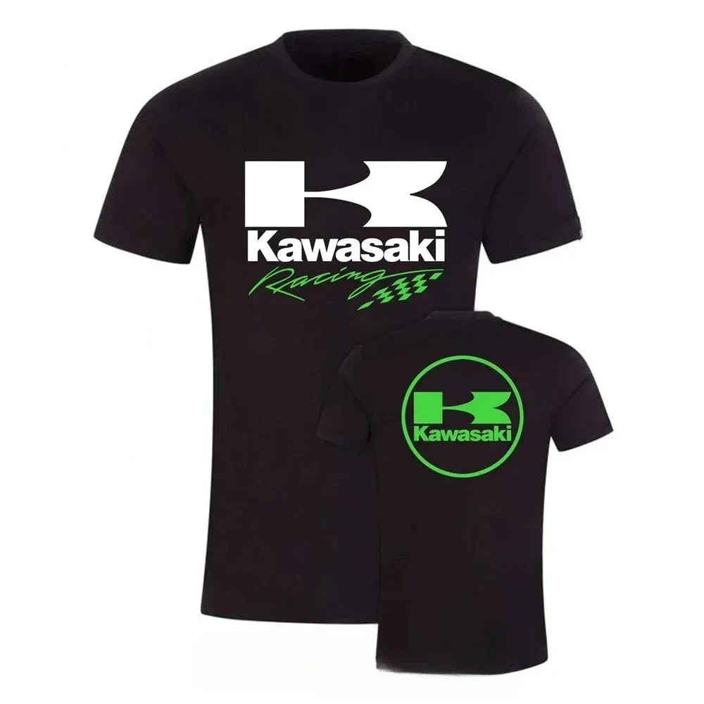 

Kawasaki T-shirt men's clothing short sleeved off-road motorcycle GP racing outdoor sports enthusiast team top