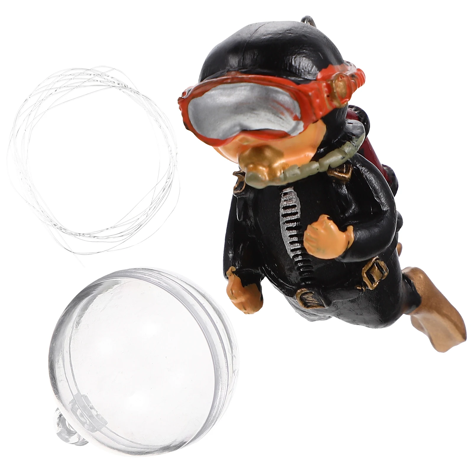 

PVC Fish Aquarium Diver Figurine nament Safe Material Non Fading Diver Model Fish Tank nament Long Term Storage