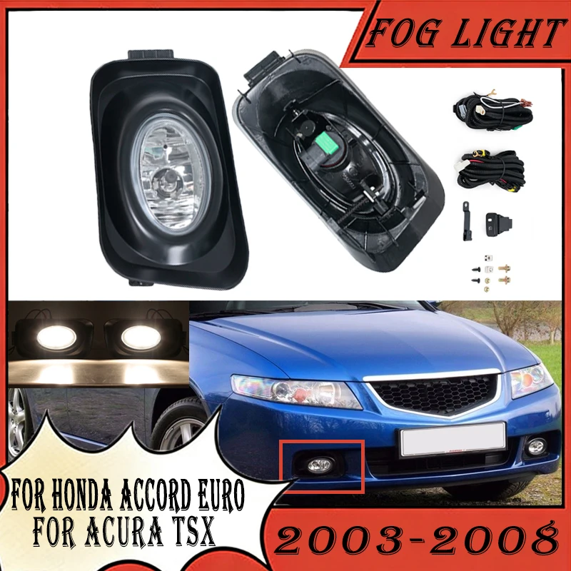 

Front Bumper Fog Light Daytime Driving Lamp For Honda Accord Euro CL7 CL9 2003-2008 For Acura TSX 2003-2005 Foglight Foglamp
