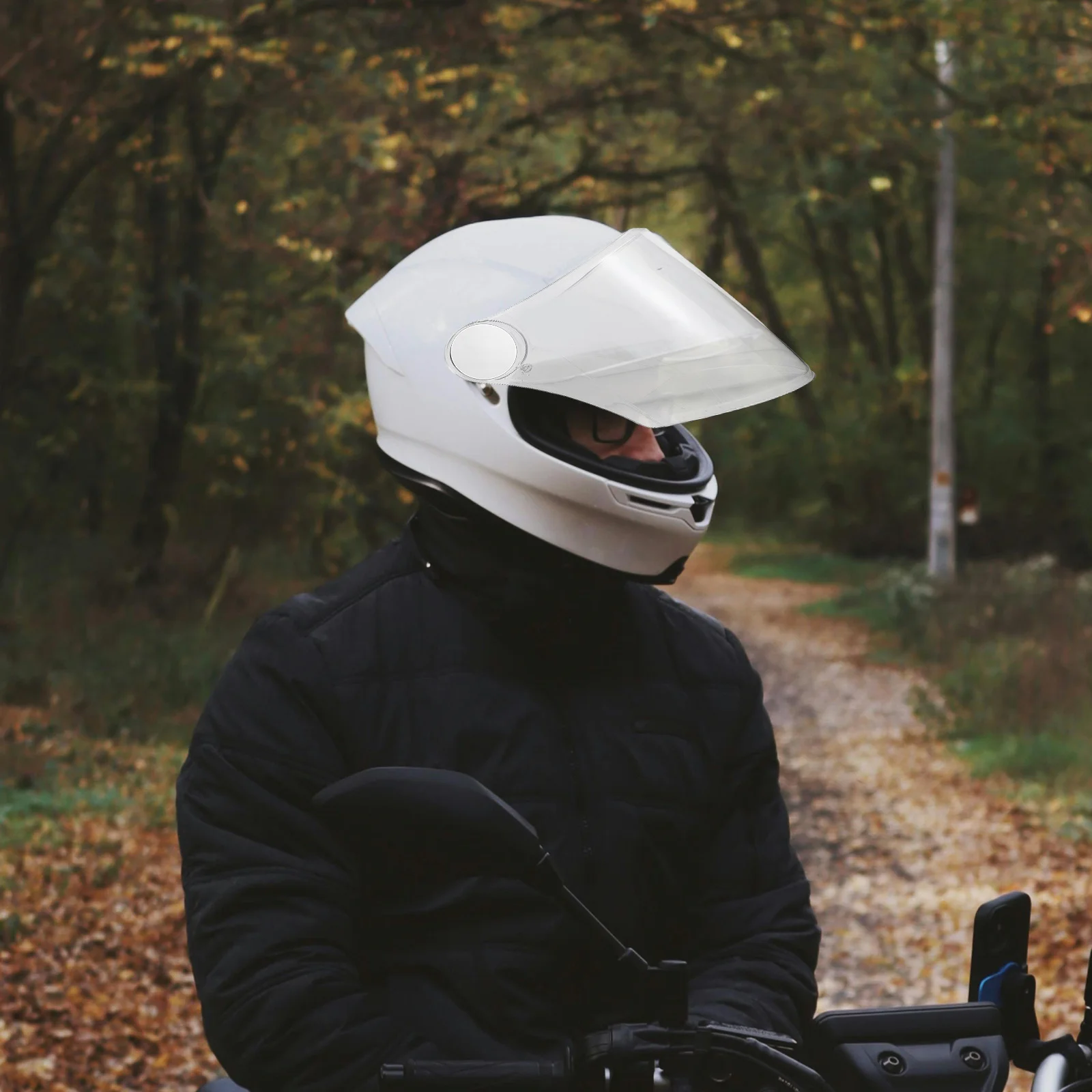 

Clear Motorcycle Visor Full Face Windshield Lens Uv Anti-Fog Protection Durable Riding Accessory For Motorbike