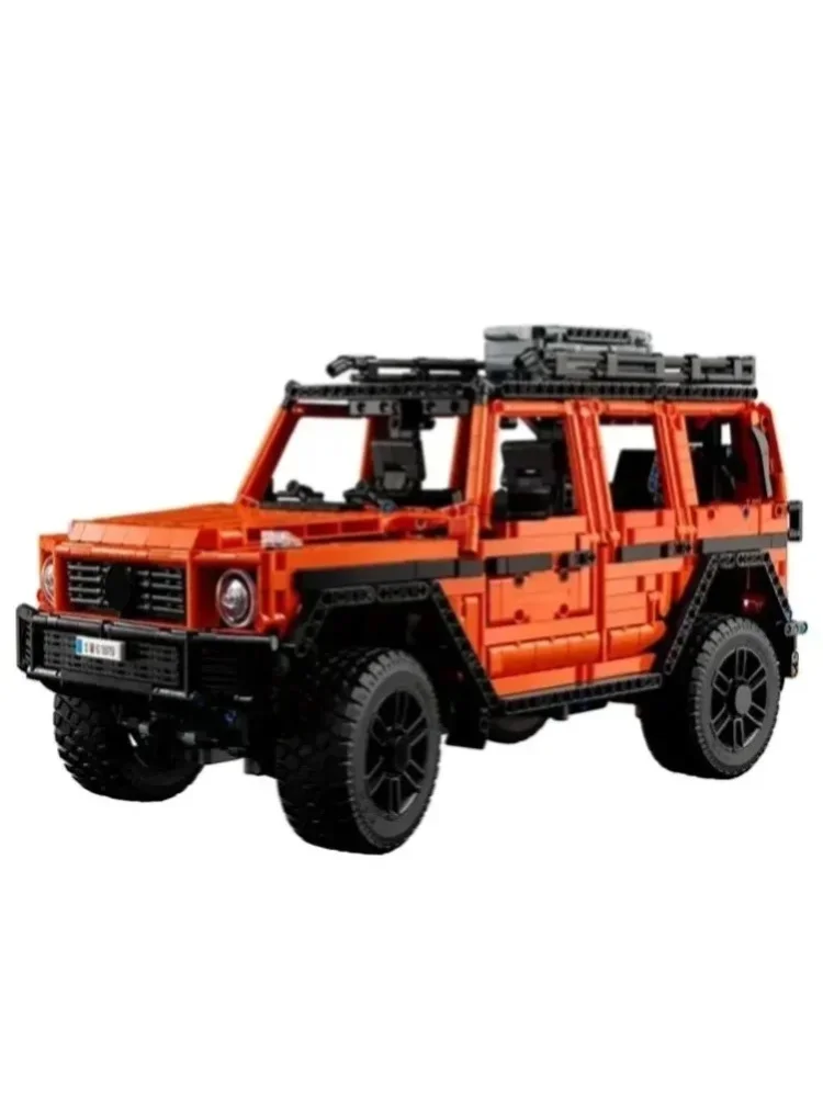 2891 Teile Raumdekoration Orange Auto Baustein-Set Baufahrzeug Ziegelstein-Modell Erwachsene Geburtstag Weihnachtsgeschenke