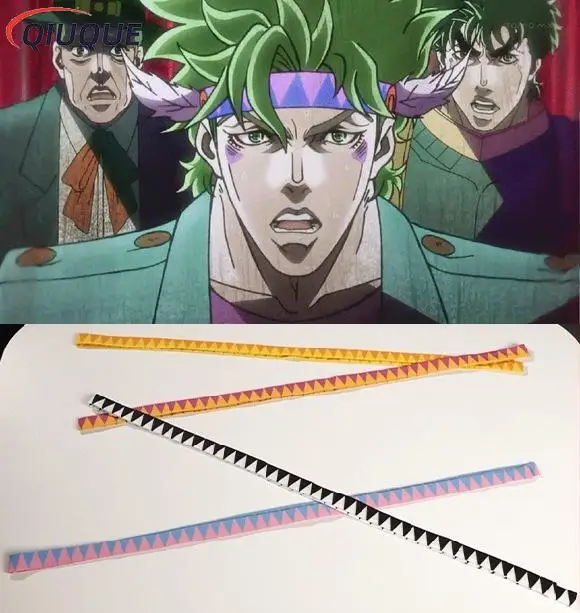 JoJo's Bizarre Adventure Anime Cosplay Acessórios, Caesar Anthonio Zeppeli Hair Band, Headband Headwear, Cosplay Adereços