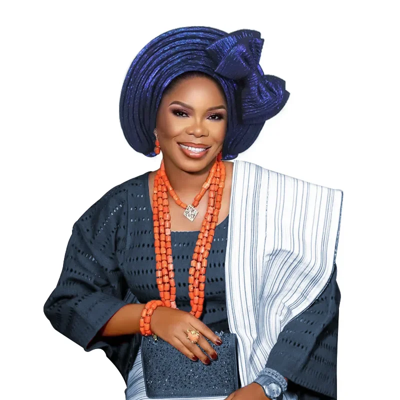 Female Head Wraps 2025 Headtie African Autogele Women's Turban Cap Nigeria Wedding Auto Geles Party Headpiece African Headtie