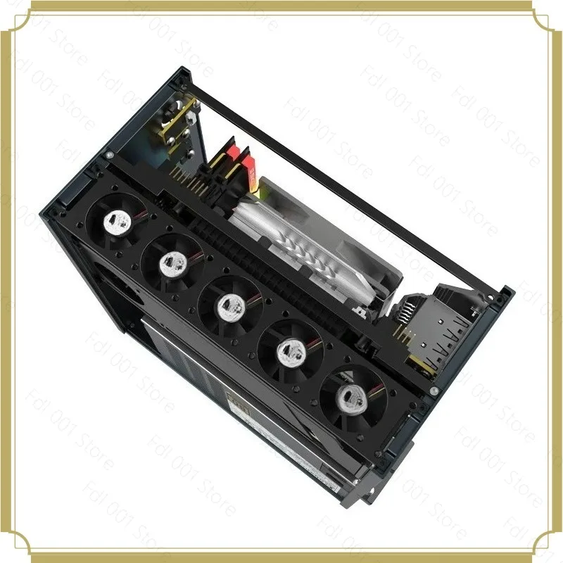 mini A24-V6 2.0 Mini ITX BKB Case for Dual-Slot Half-Height GPU 3.66L