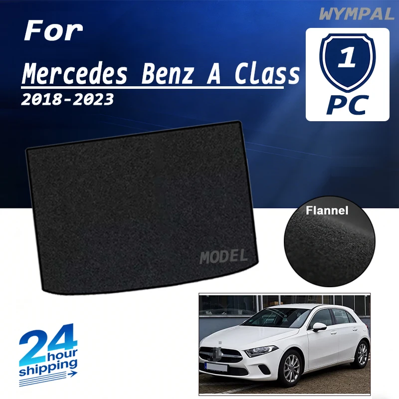

Suede Rear Trunk Mat For Mercedes Benz A Class W177 V177 2018~2023 Boot Cargo Liner Tray Trunk Luggage Floor Carpet Pad black