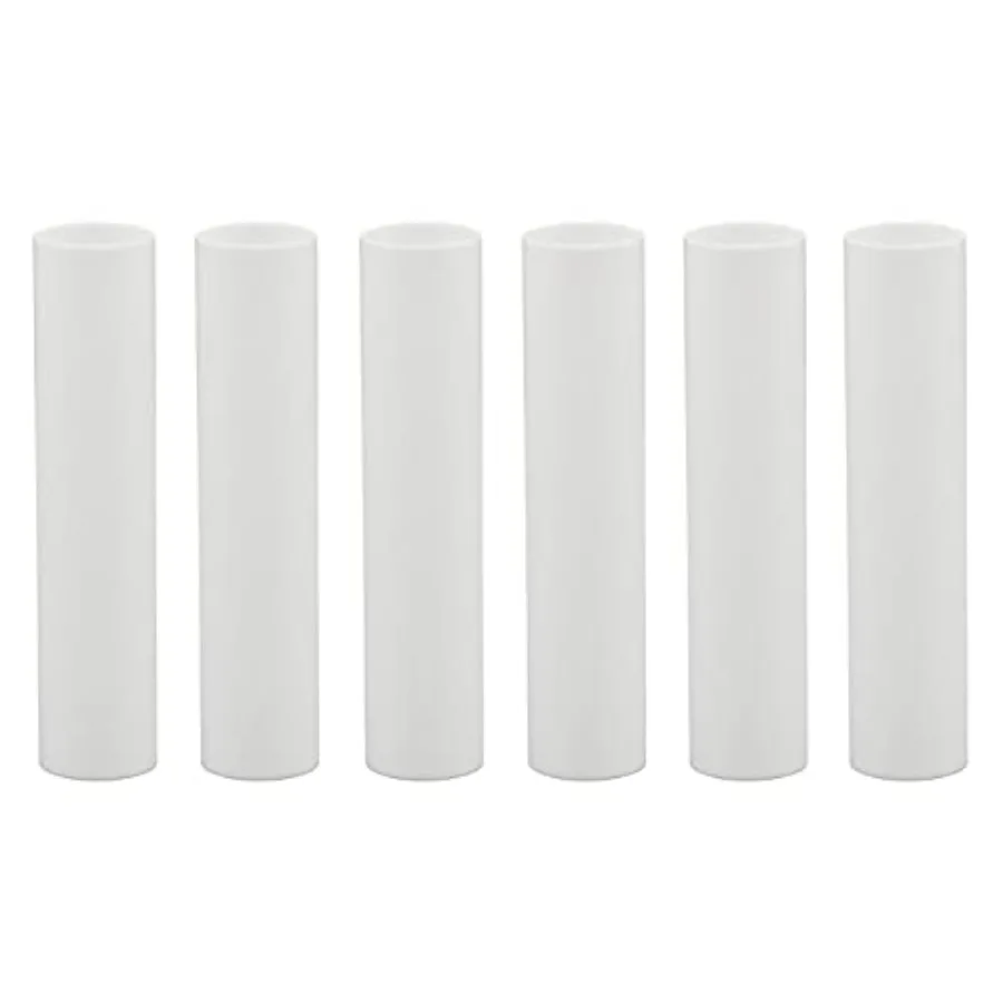®"White Plastic Candle Covers Sleeves Chandelier Socket Covers ~ Candelabra Base Set of