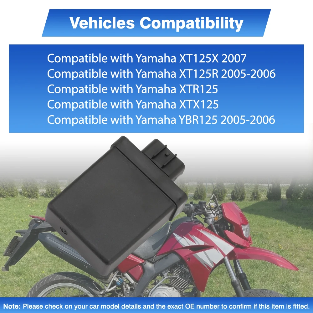 

Motorcycle CDI Ignition Module For Yamaha XTR125 XTX125 XT125R YBR125 2005-2006 XT125X 2007 3D9-H5540-01 3D9-00 8-Pin