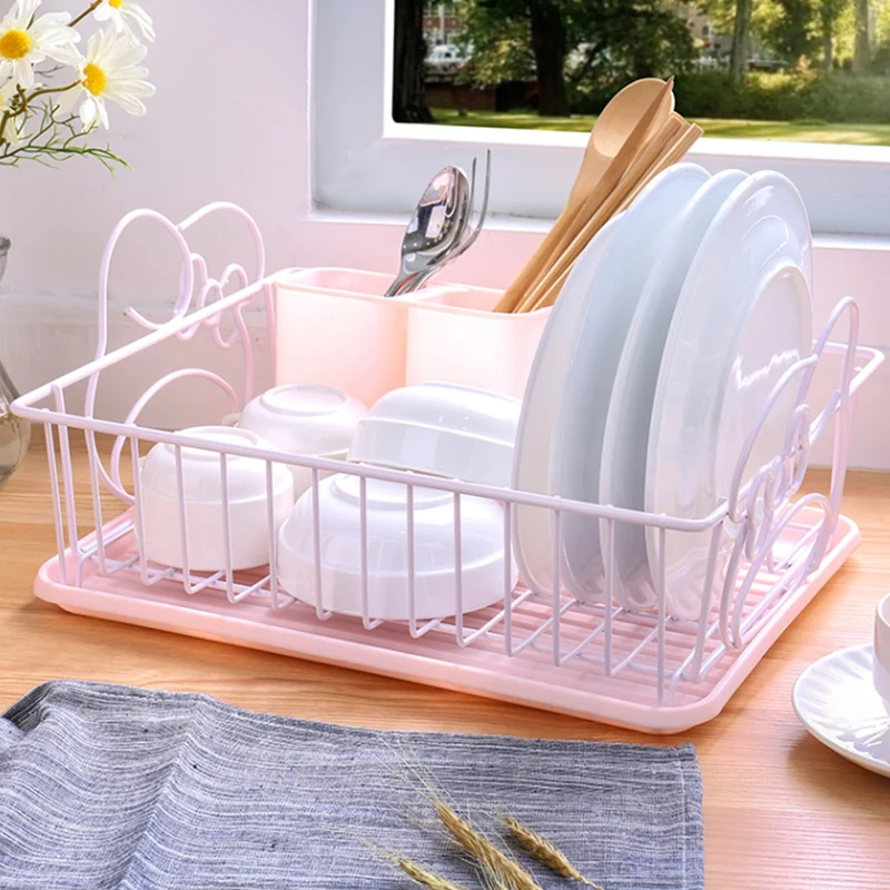 Single-Layer Bowl Chopsticks Drain Rack Room Utensils Tableware Storage Drain Rack Storage Bracket Kitchen Storage Rack