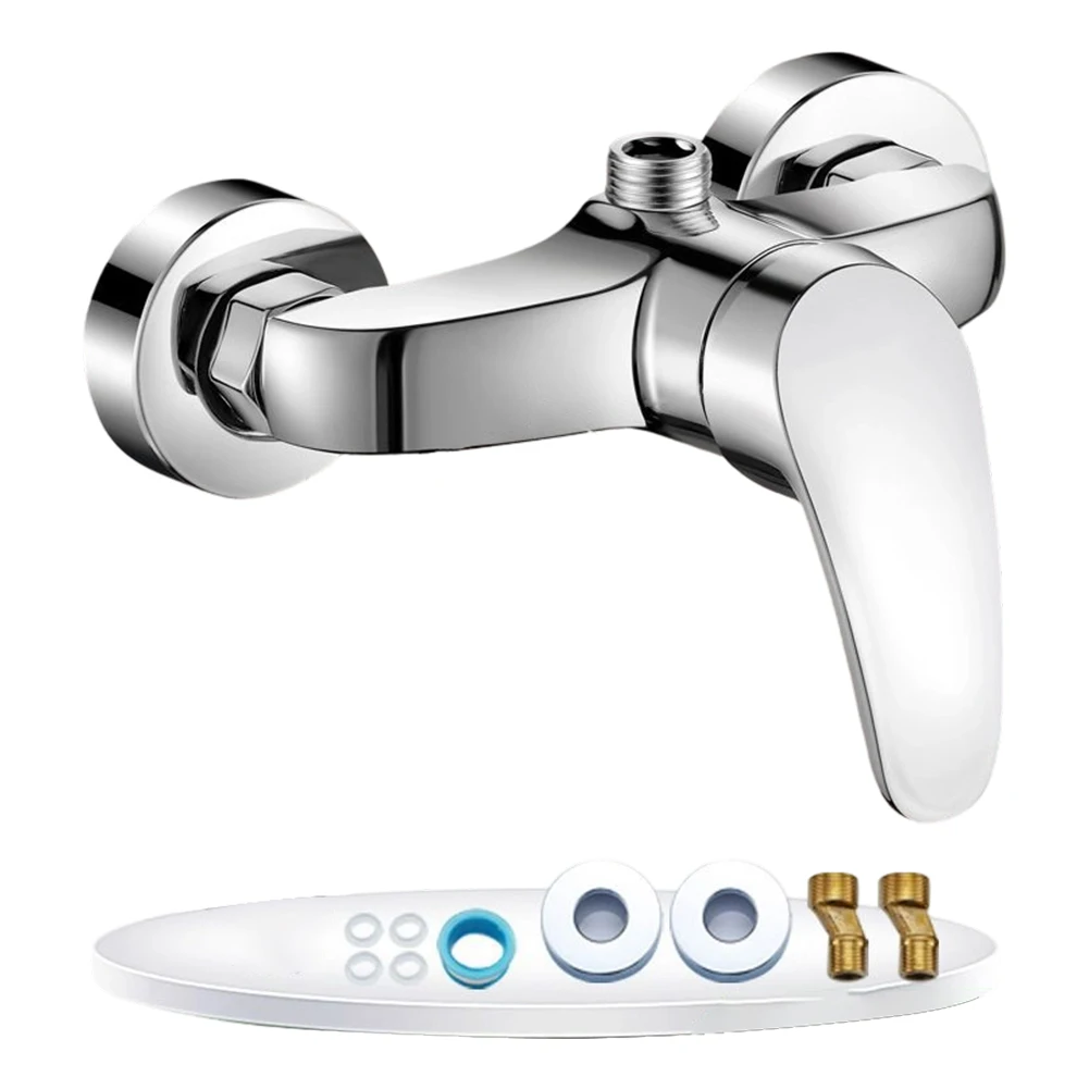 Dual Handle Shower As Shown Mixing Valve Dual Hot Cold Control S-type Connector Compatible Bathroom Renovation