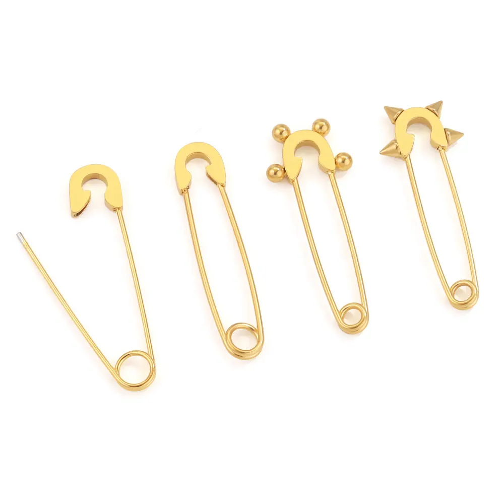 5pcs Stainless Steel Safety Pins DIY Needles Large Pin For Clothes Safety Pin Paper Clip Brooch Apparel Accessories Wholesale