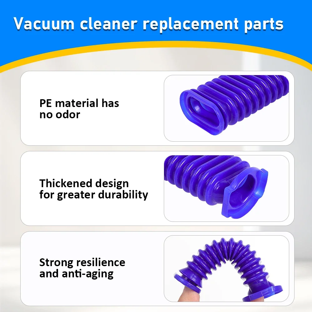 Сменный нижний шланг воздуховода для пылесоса Dyson V7 V8 V10 V11, мягкий ролик, гибкая мягкая резиновая трубка, всасывающий синий шланг барабана