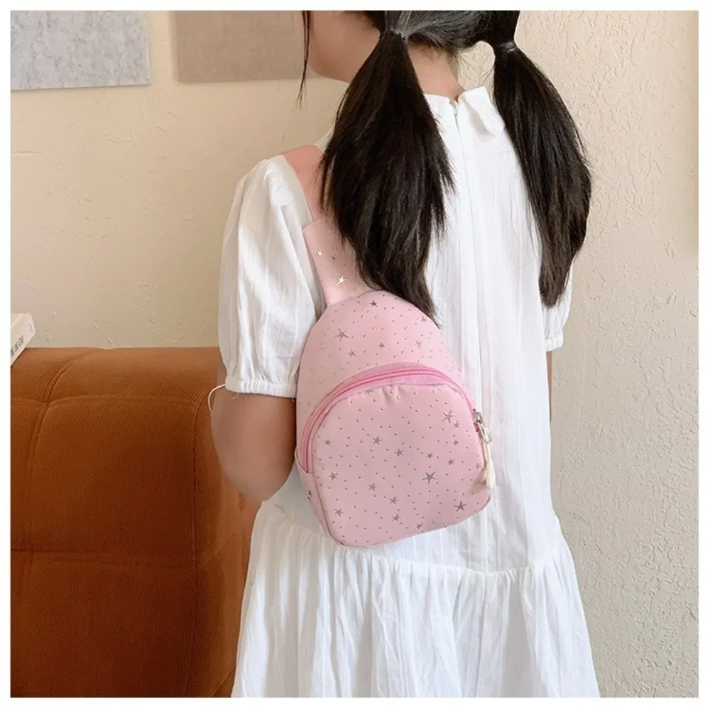Fashion Adjustable Straps Crossbody Backpack Lightweight Versatile Chest Bag Star Print Shoulder Bag School Use