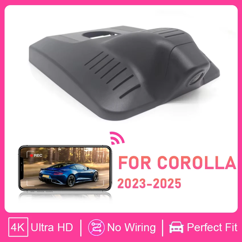 

For Toyota Corolla Hybrid LE 2023-2025 Front and Rear HD Dash Cam for Car Camera Recorder Dashcam WIFI Car Dvr Recording Devices