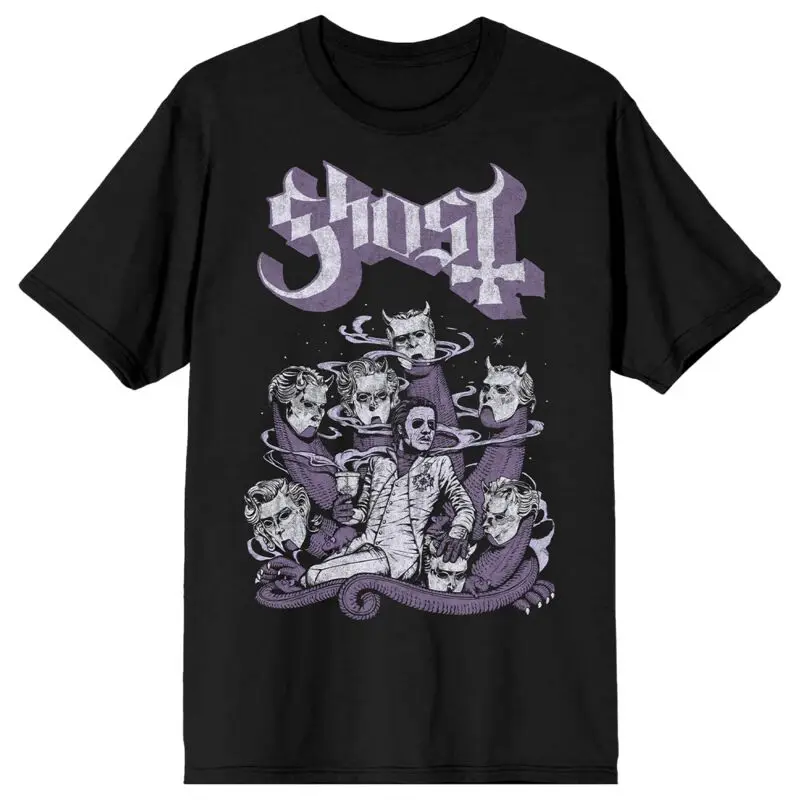 2026 Tentacle Throne Ghost T-Shirt Men Women Vintage Metal Rock Band Graphic Tee 100% Cotton Summer Streetwear Top