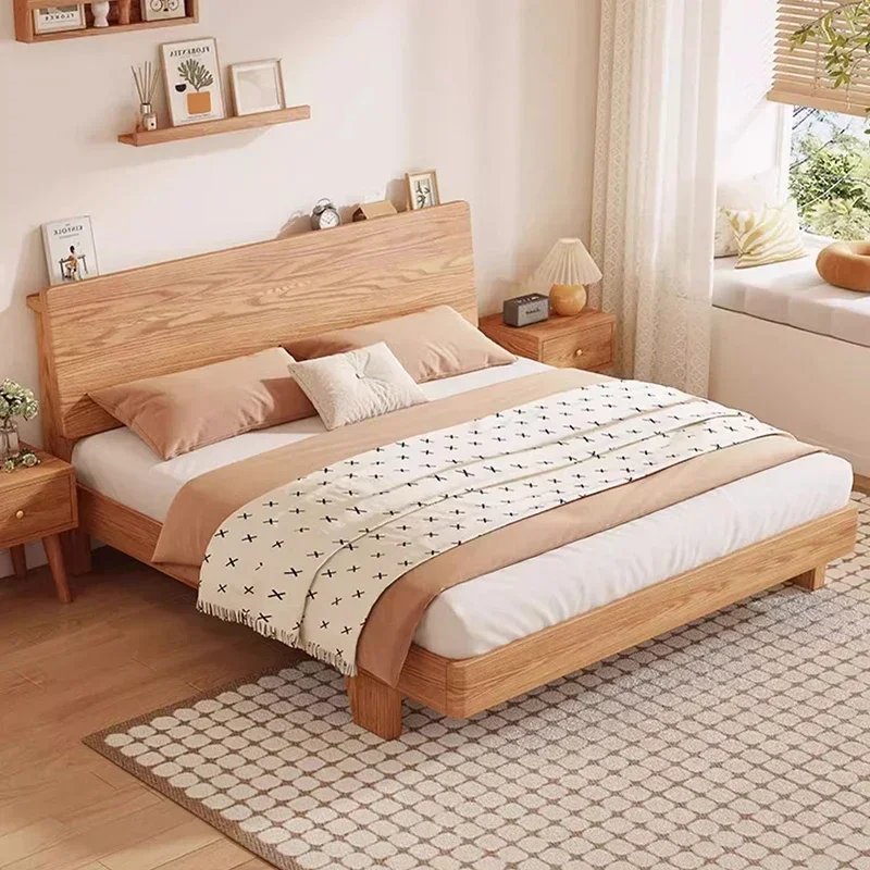 

Wooden Space Saving Bed Double Bedroom Girls Design Modern European Bed Minimalist Queen Sleeping Cama Solteiro Trendy Furniture
