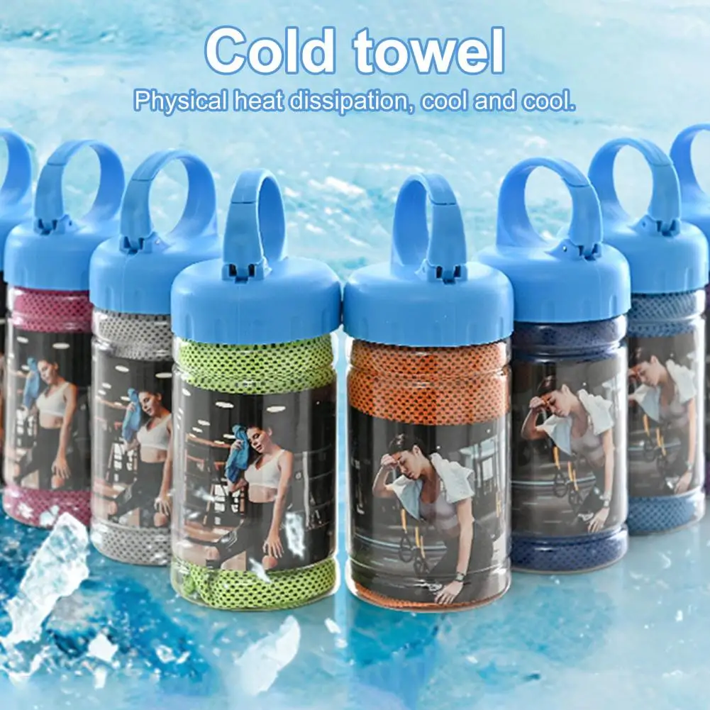 Fitness Towel Bottled Quick-dry Anti-fade Polyester Keep Cooling Microfiber Breathable Towel Gym Club Yoga Sports Face Towel