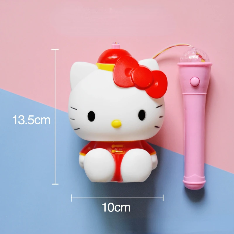 Sanrio Kuromi Hello Kitty Melody Glow Portable Lanterns Kids Music Lanterns Toys Festival Merry Christmas New Year Gifts