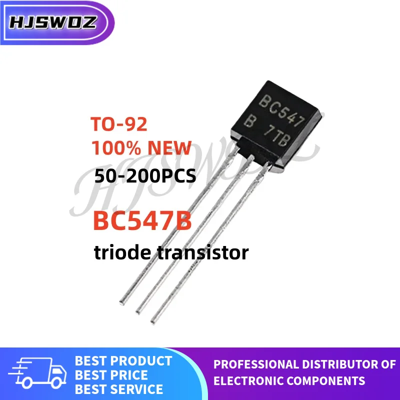 50-100-200PCs 100% New BC547B  BC547 TO-92 Low-power transistor amplifier transistor In Stock