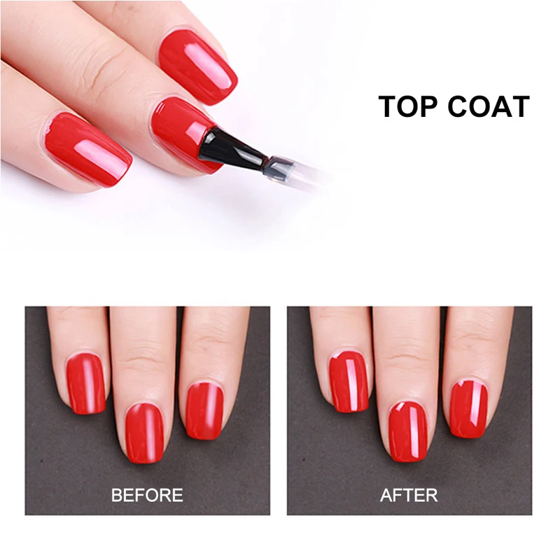 MIZHSE 18ML Top Coat Gel Nagellak Geen Veeg UV Gel Vernis Rubber Top Coat Voor Nagel Bescherming hybride Langdurige Manicure