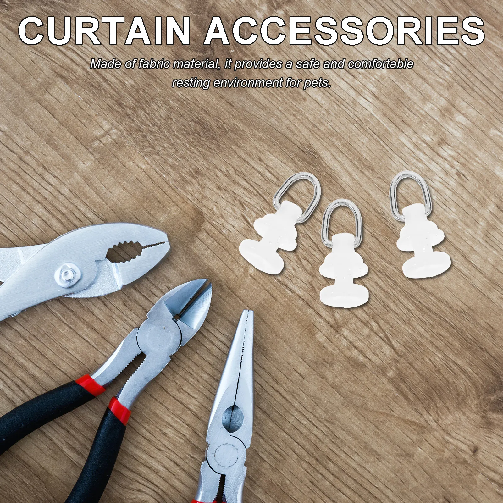 50Pcs Curtain Track Rollers Smooth Silent PVC Sliding Rail Carrier Hooks Drapery Track Accessories Curtain Rail Carrier