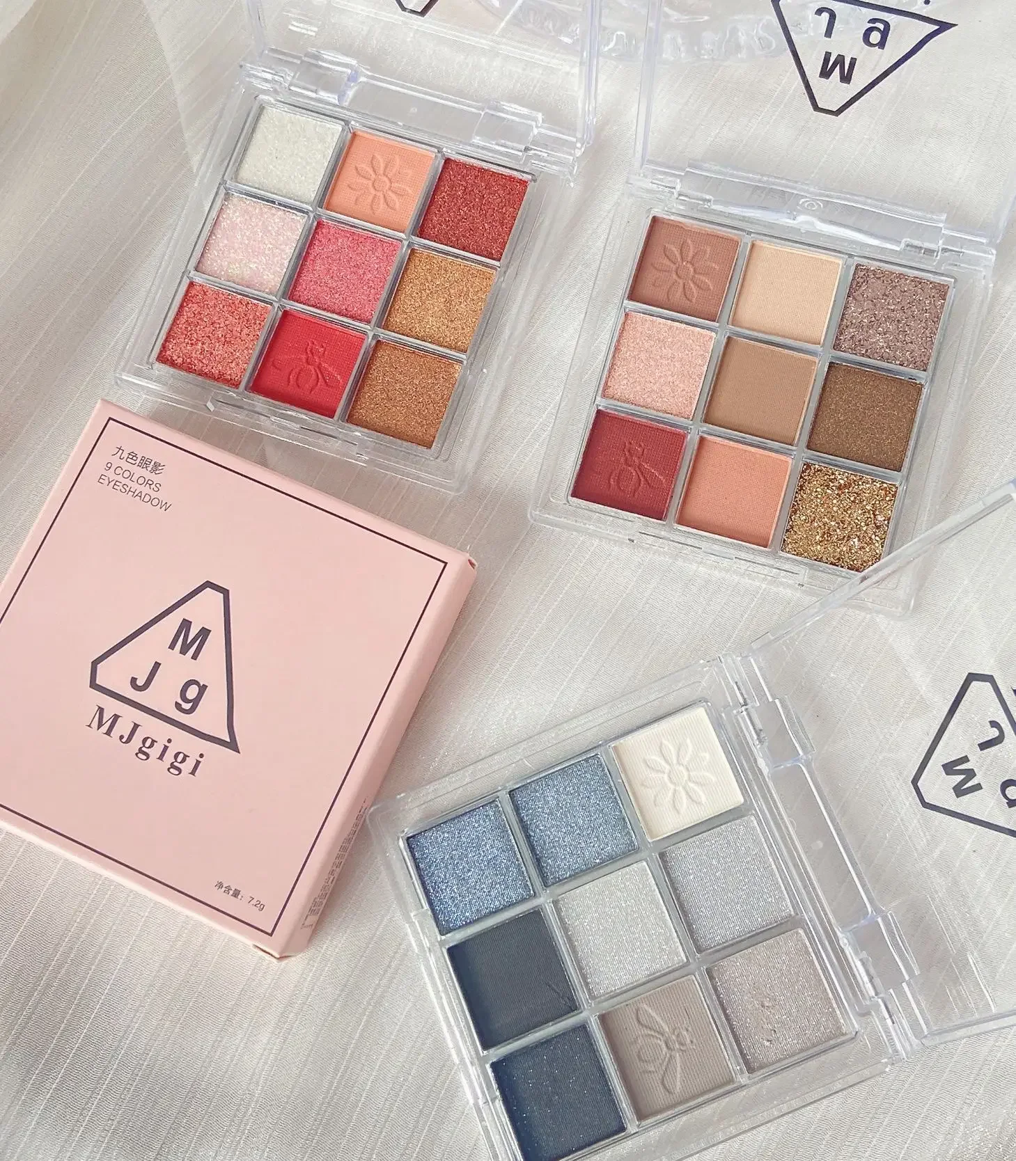 Paleta Cieni do Powiek z Brokatem 9 Kolorów Primer do Cieni Wodoodporny Nude Pigment do Powiek Matowy Błyszczący Matowy Puder do Makijażu Oczu Zestaw