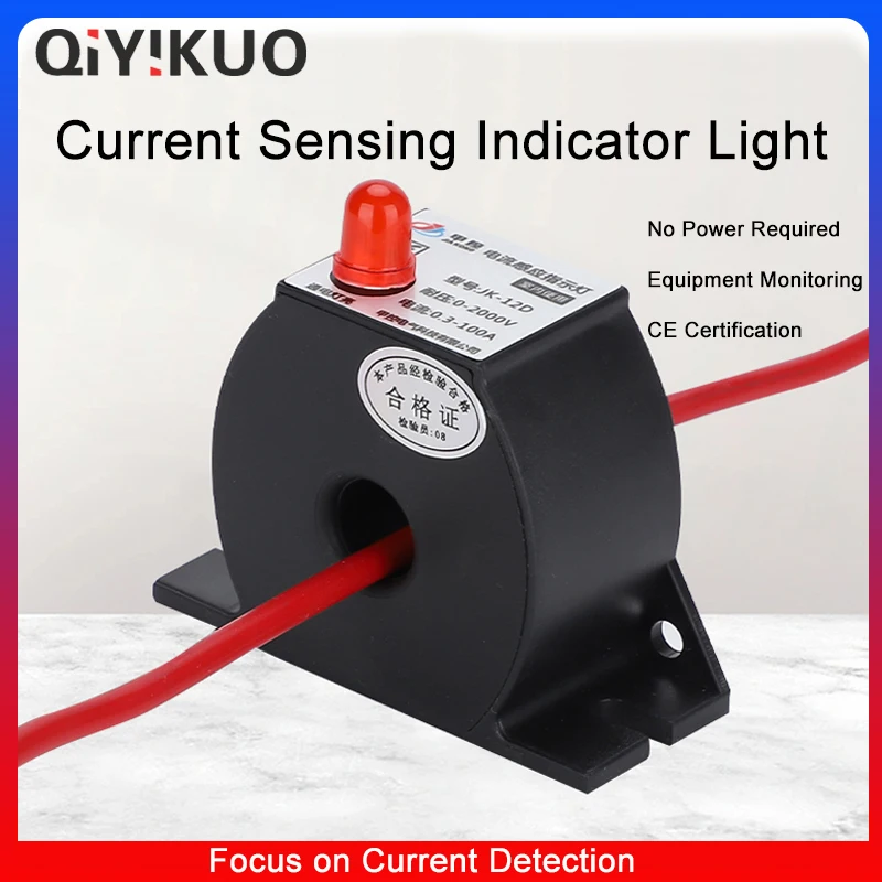 LED Current Sensing Indicator Light AC Energization Detection Warning Signal Transformer Line Monitor