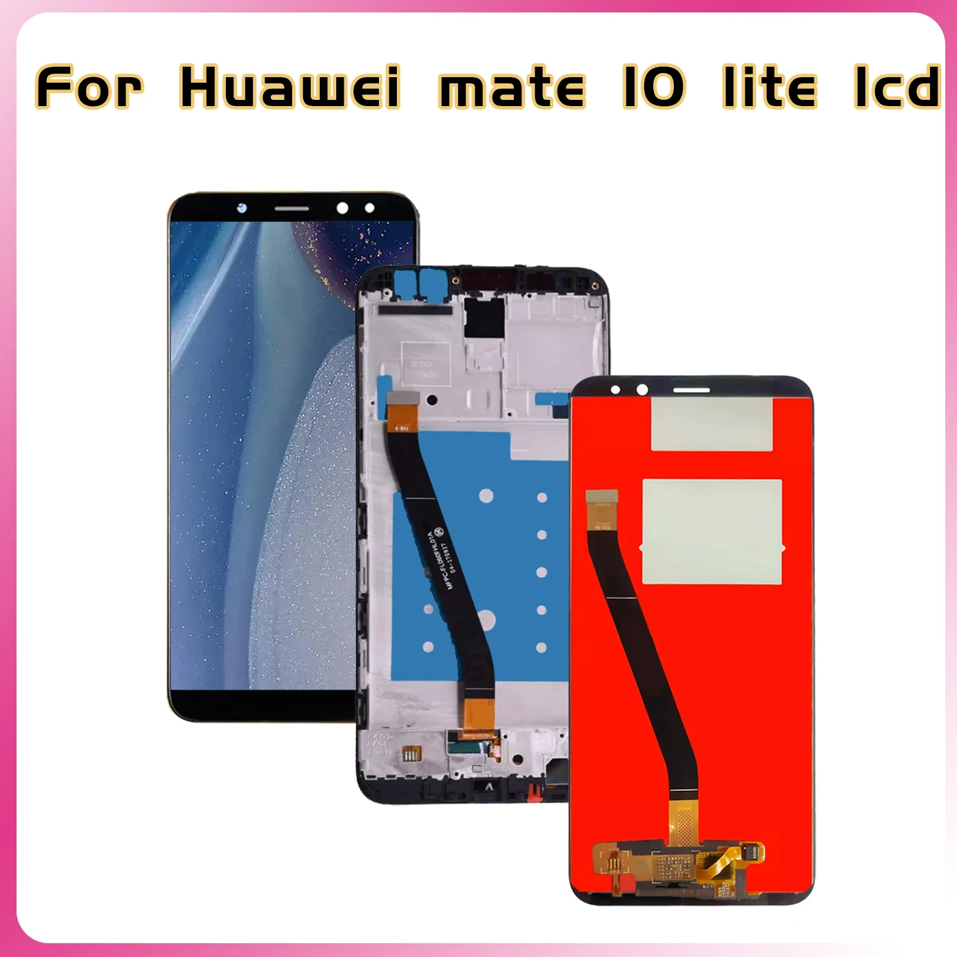 100%Tested Lcd For HUAWEI Nova 2i LCD Touch Screen For HUAWEI Mate 10 Lite LCD Nova 2i Display RNE-L21 No/With Frame Replacement