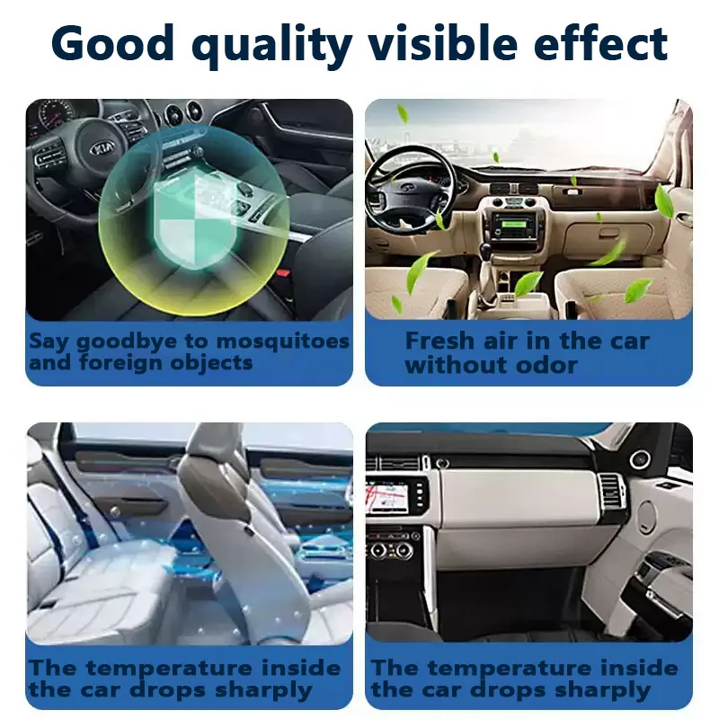 ظلة زجاج سيارة لفورد اكسبلورر EV 2024-2026 المغناطيسي الواقي من الشمس قناع صافي شبكة المظلة الجانب ويندوز قناع ظلال السيارات