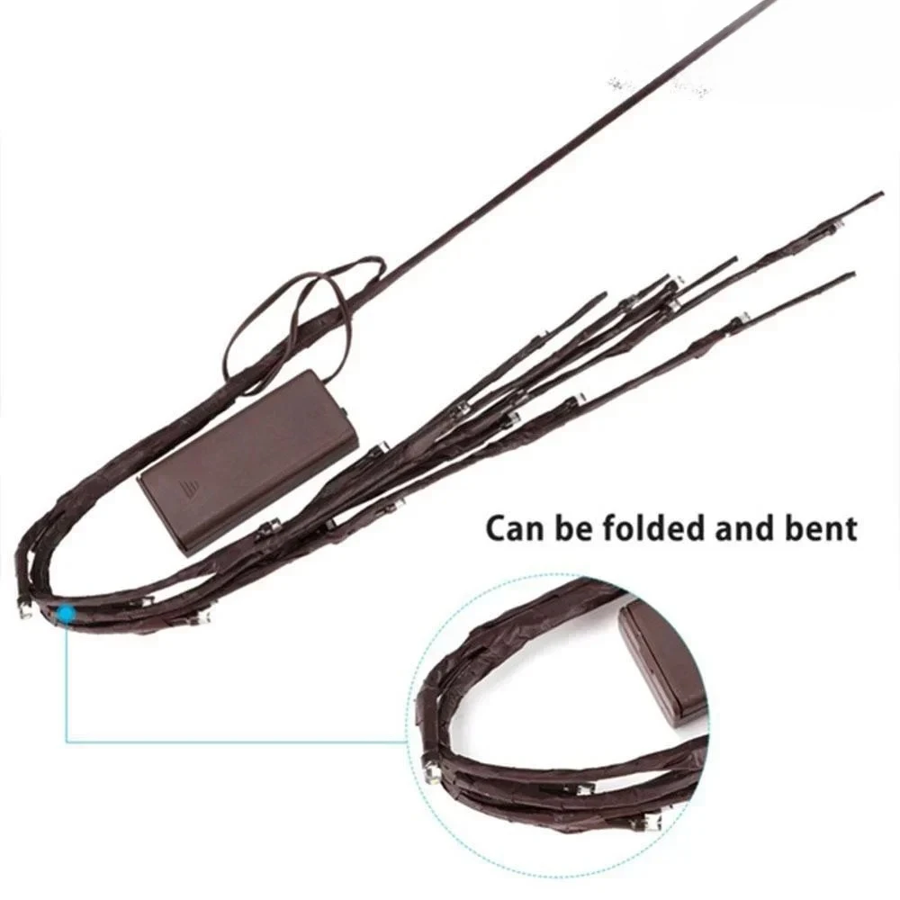 ไฟ LED สาขาต้นคริสต์มาสแบบใช้พลังงานแบตเตอรี่ - Bendable, คุณภาพสูง, หลากสี, ของตกแต่งบ้านและงานปาร์ตี้