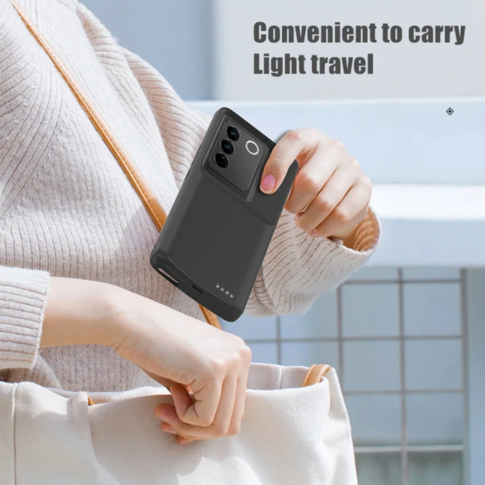 10000mah New Power Bank Phone Cover For VIVO V27 V29 Pro 5G Battery Charger Cases Powerbank For VIVO V27 Charging Battery Case