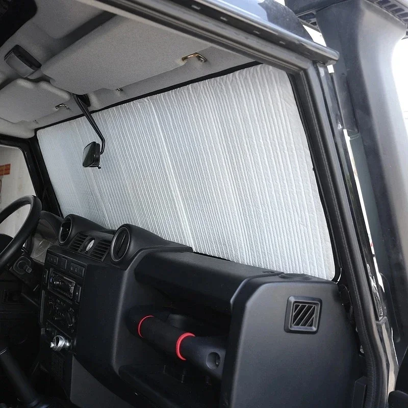

For 2009-2024 Land Rover Defender 90 110 130Car Windshield Sunshades Sun Shade Covers Front Window Visors Car Trim Accessories