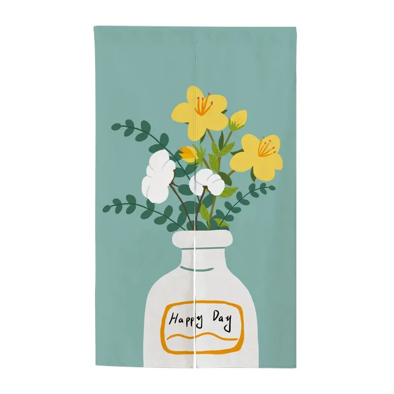 بسيطة الزهور اللوحة ستارة الباب المطبخ نورين ستارة المدخل مدخل المنزل التقسيم ديكور مطعم معلقة نصف الستار