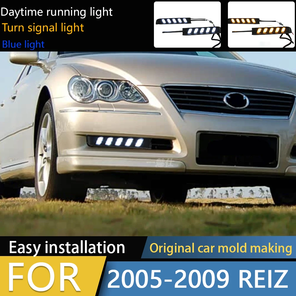 

2 шт. DRL дневные ходовые огни для Toyota MARK X REIZ 2004 2005 2006 2007 2008 2009 светодиодные противотуманные фары