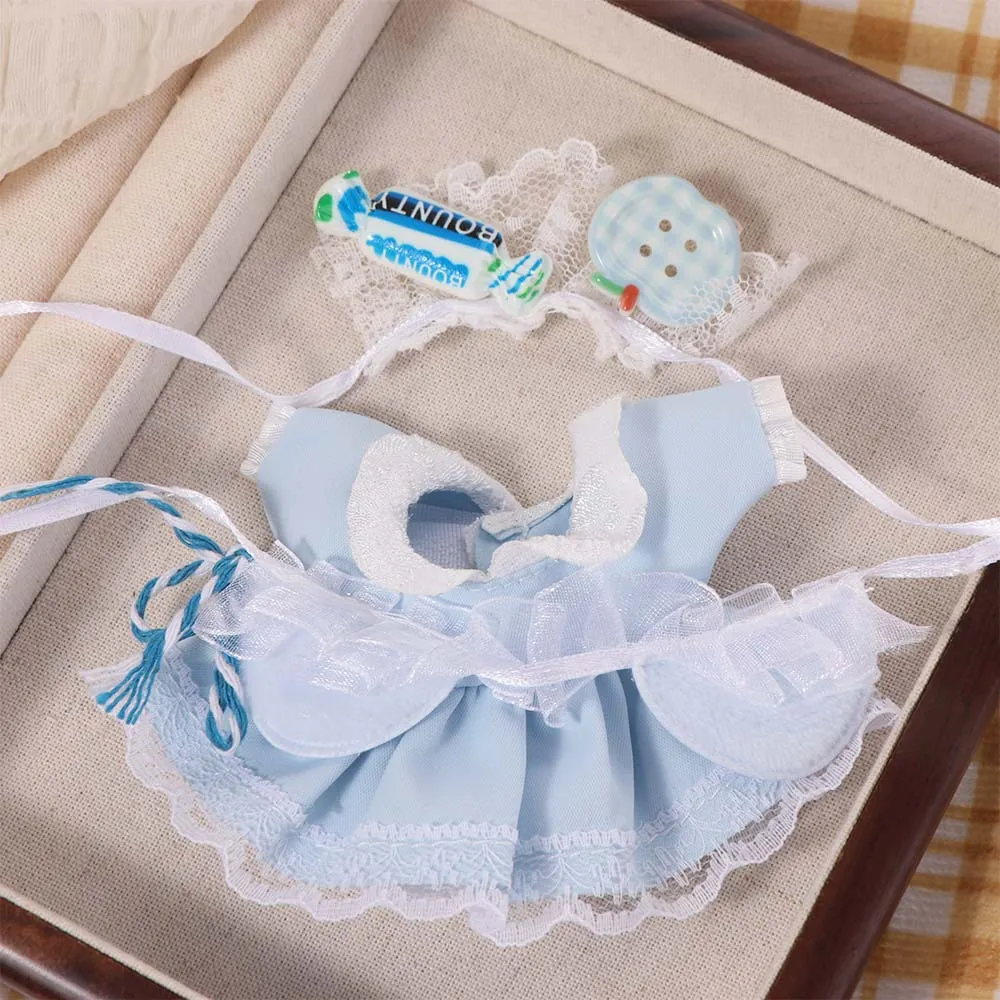 

Cute Dress 10cm Cotton Clothes Headband Cat Ear Clothes Outfit Cartoon Dog Lovely Dress Up Set Accessories