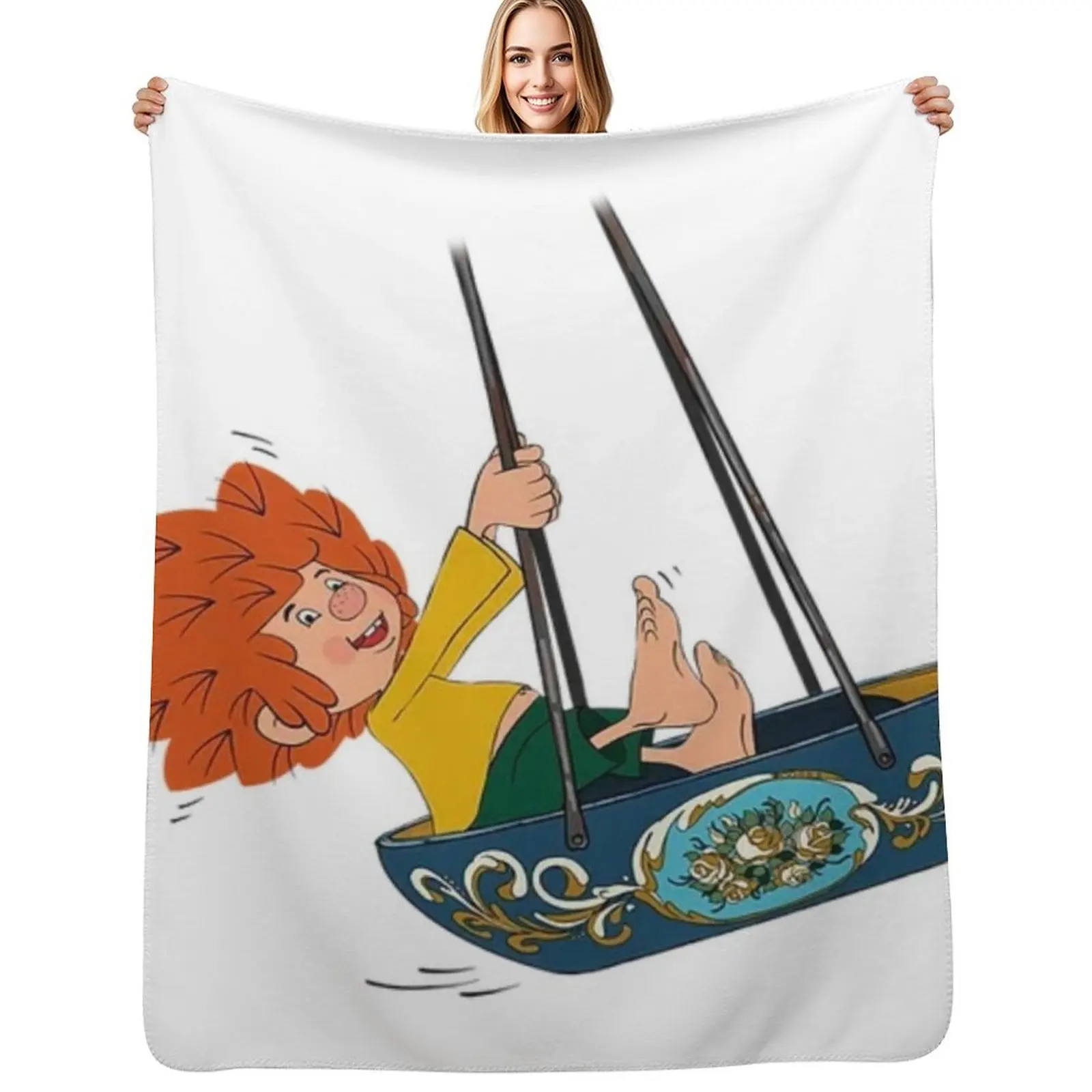 

Pumuckl auf der Schaukel Throw Blanket Decoratives Summer Thermal Polar Blankets