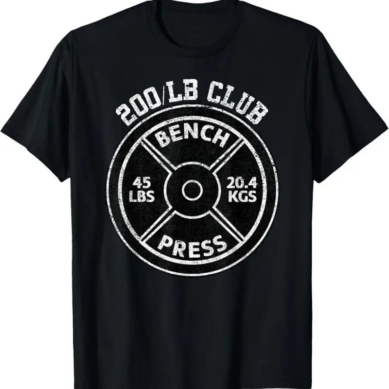 Camiseta Powerlift de levantamiento de pesas para gimnasio y Club de prensa de banco de 200 libras