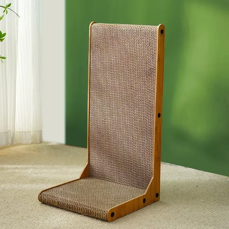 

Protector Scratching Cat Toy Furniture Scraper Paper Claw L-shaped Product Kitten Equipment Abreaction Board Corrugated Mat Pet