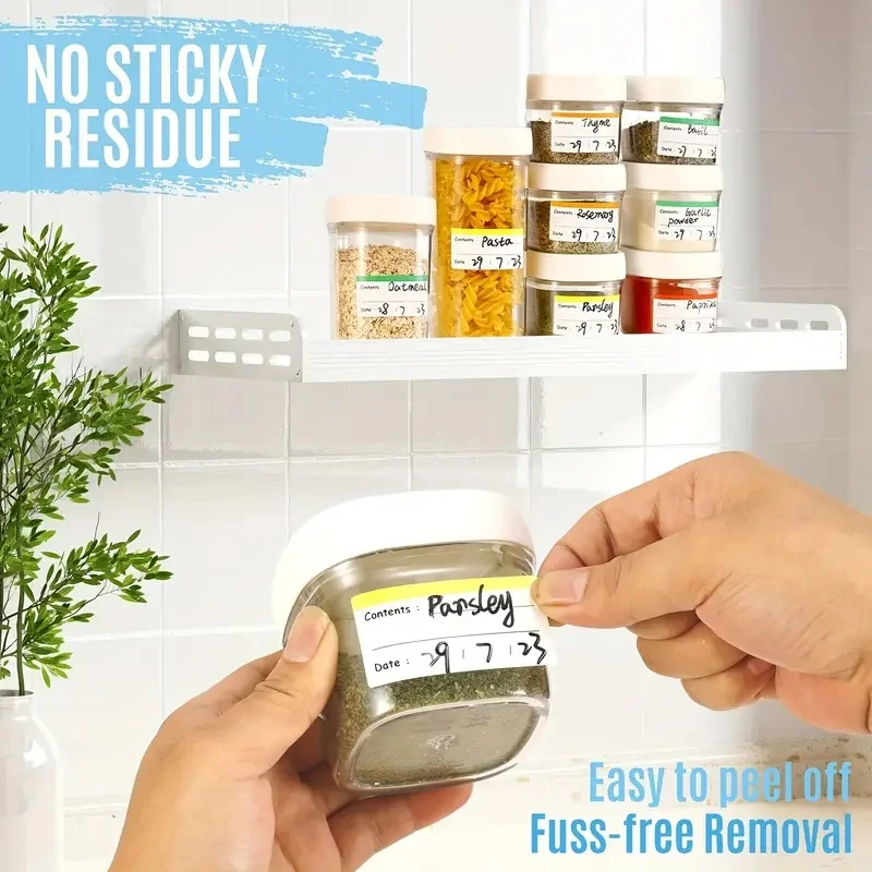 100pcs Colorful Removable Freezer & Food Storage Labels - Energy Star Certified, Perfect for Kitchen Organization