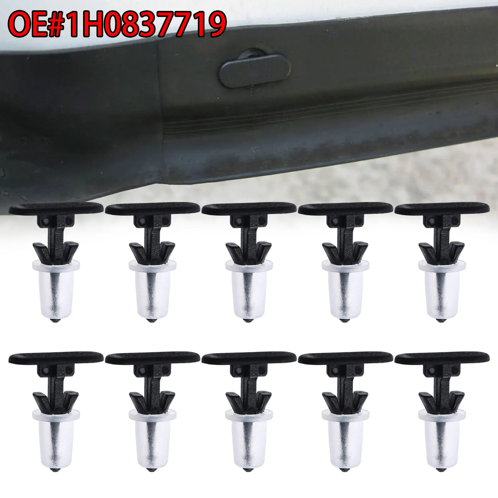 1H0837719 Plastic Fastener Clip Door Surround Weatherstrip Rubber Gasket Retainer For Transporter Golf Caddy Replacement