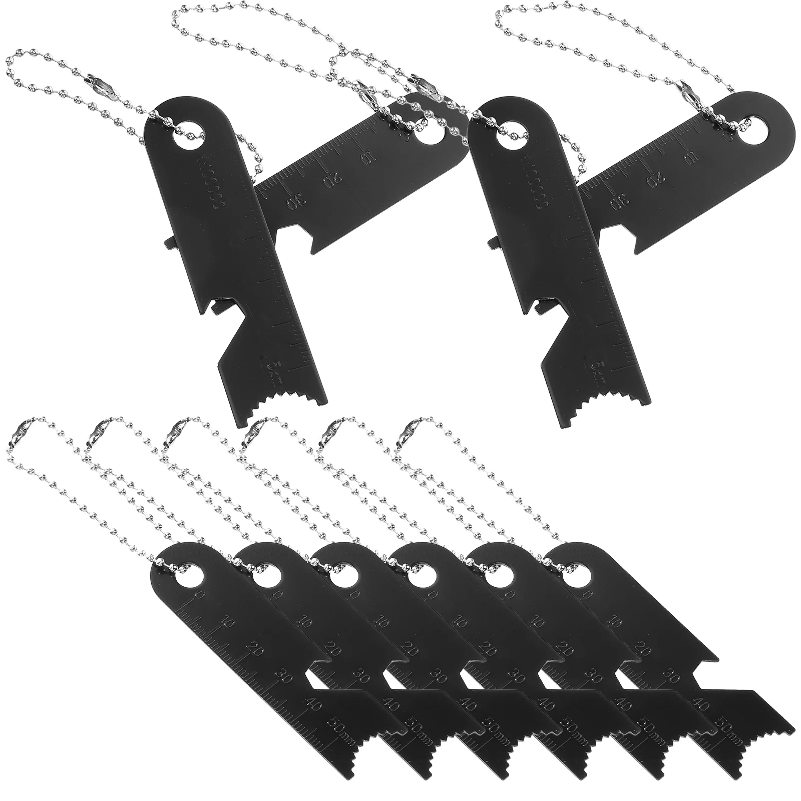 

10 Pcs Outdoor Accessories Flint Scraper Survival Tools Camping Supplies Fire Lighters Ruler Black Manganese Steel Rod