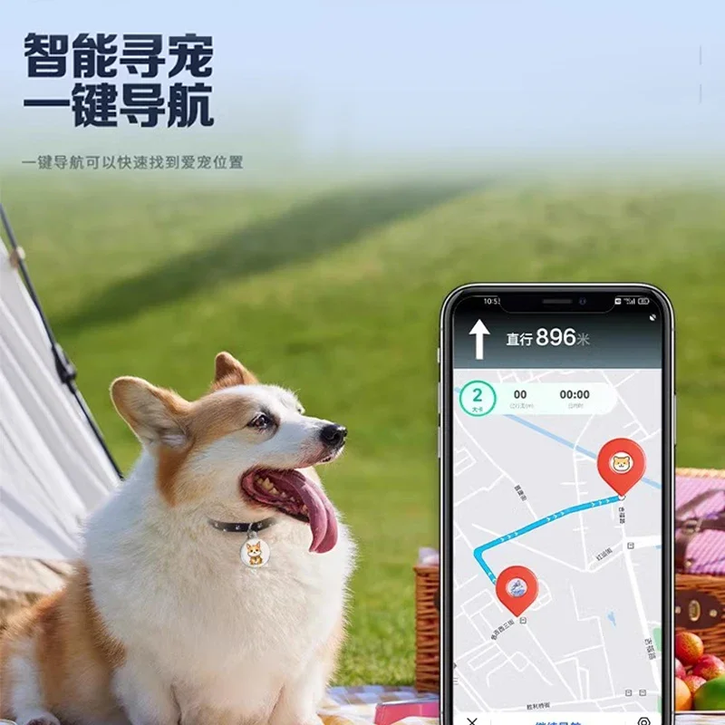 FindMy Pet Gps Tracker Locator IOS Android/iPhone Universal Smart Gps Perro Anti-lost Waterproof Tracking Locator for Dog Cat