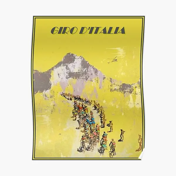 Giro D Italia Vintage Bike Racing Thro  Poster Home Modern Room Print Vintage Decor Funny Painting Wall Mural Art No Frame