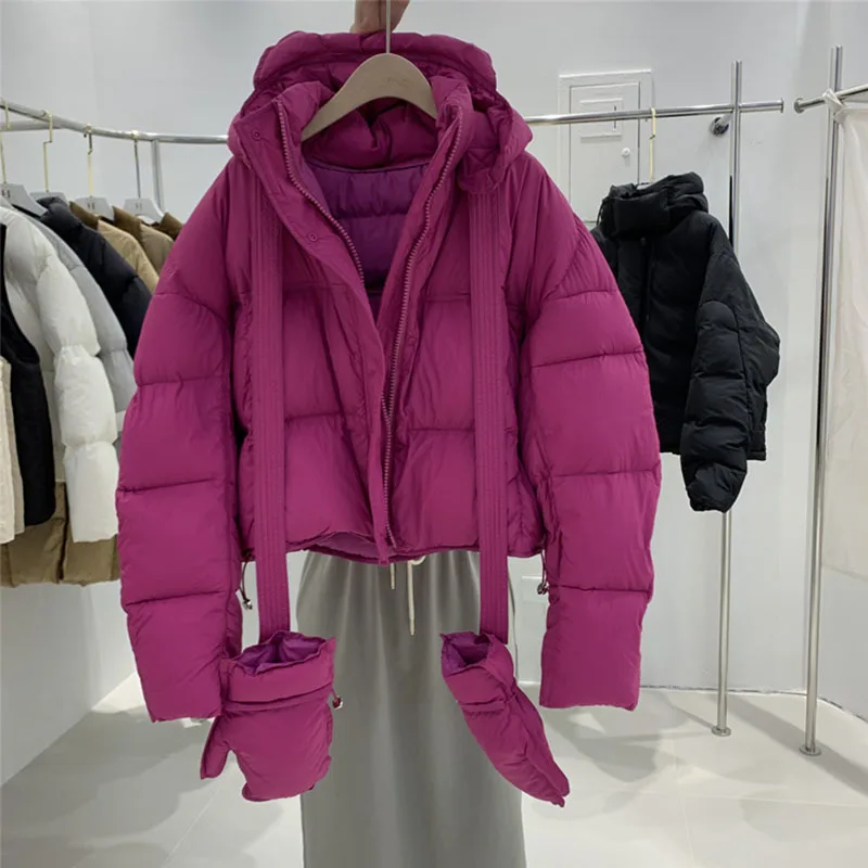 90% 2023 Top Quality Women Winter Coat White Duck Down Parkas Female Thick Warm Windproof Loose Oversived Puffer Jacket