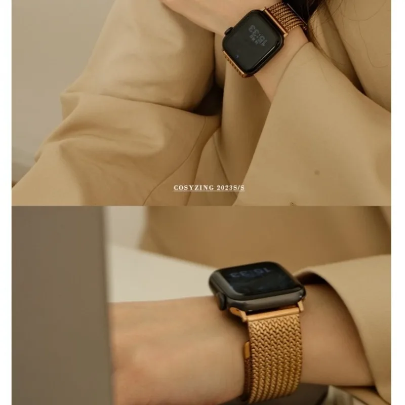 Stainless Steel Metal Strap For Apple Watch 46mm 42mm 44mm 40mm 45mm 38/41/49mm For iWatch Series 11 10 9 8 7 6 5 4 SE Ultra3/2 image 5