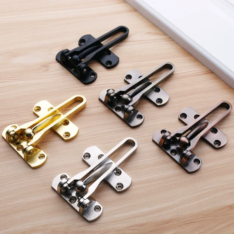 

Door Bolt Diecast Security Swing Bar Lock for Hinged Swing-In Doors, 3-7/8 Inch Bar Length by 2-1/2 Inch Height, Satin Nickel