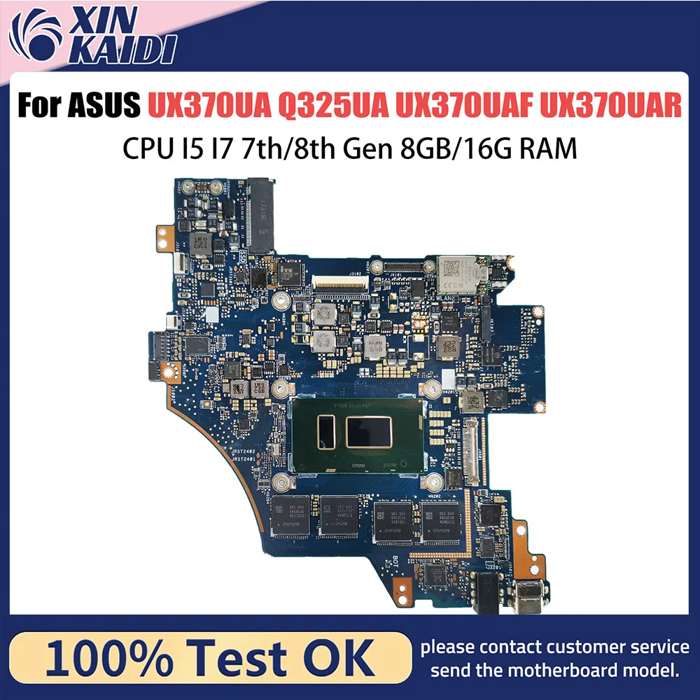 

UX370UA Notebook Mainboard For ASUS Q325UA Q325UAR UX370UAF UX370UAR UX370U Laptop Motherboard CPU I5 I7 Gen 16G RAM