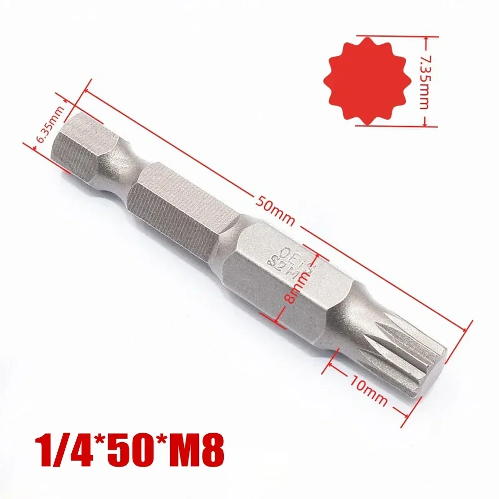 Home Garden Screwdriver Bit Nutdrivers Manual Screwdrivers Torx Screwdriver Bit Hand Tools-M-12 12 Point 1pc